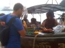 Boats selling food and drink on Pranang Cave Beach