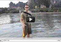 The sandy and the muddy sides of Railay Beach in Krabi