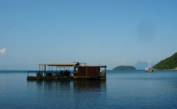 Ilha Grande Brazil floating bar