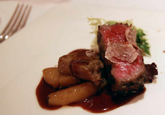 Chef Giacomo Gallina steak at the Lighthouse at The Fullerton Hotel