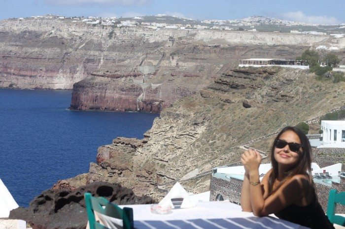 cliff side restaurants Akrotiri, Santorini Greece