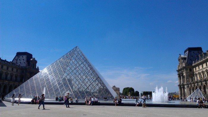 Pyramids in front of the Louvre