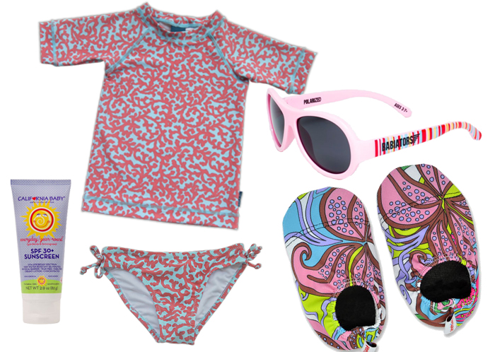 Pink Girls Beach Outfit