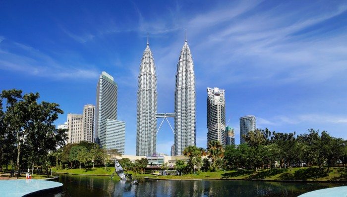 Petronas Twin Towers at Kuala Lumpur, Malaysia.