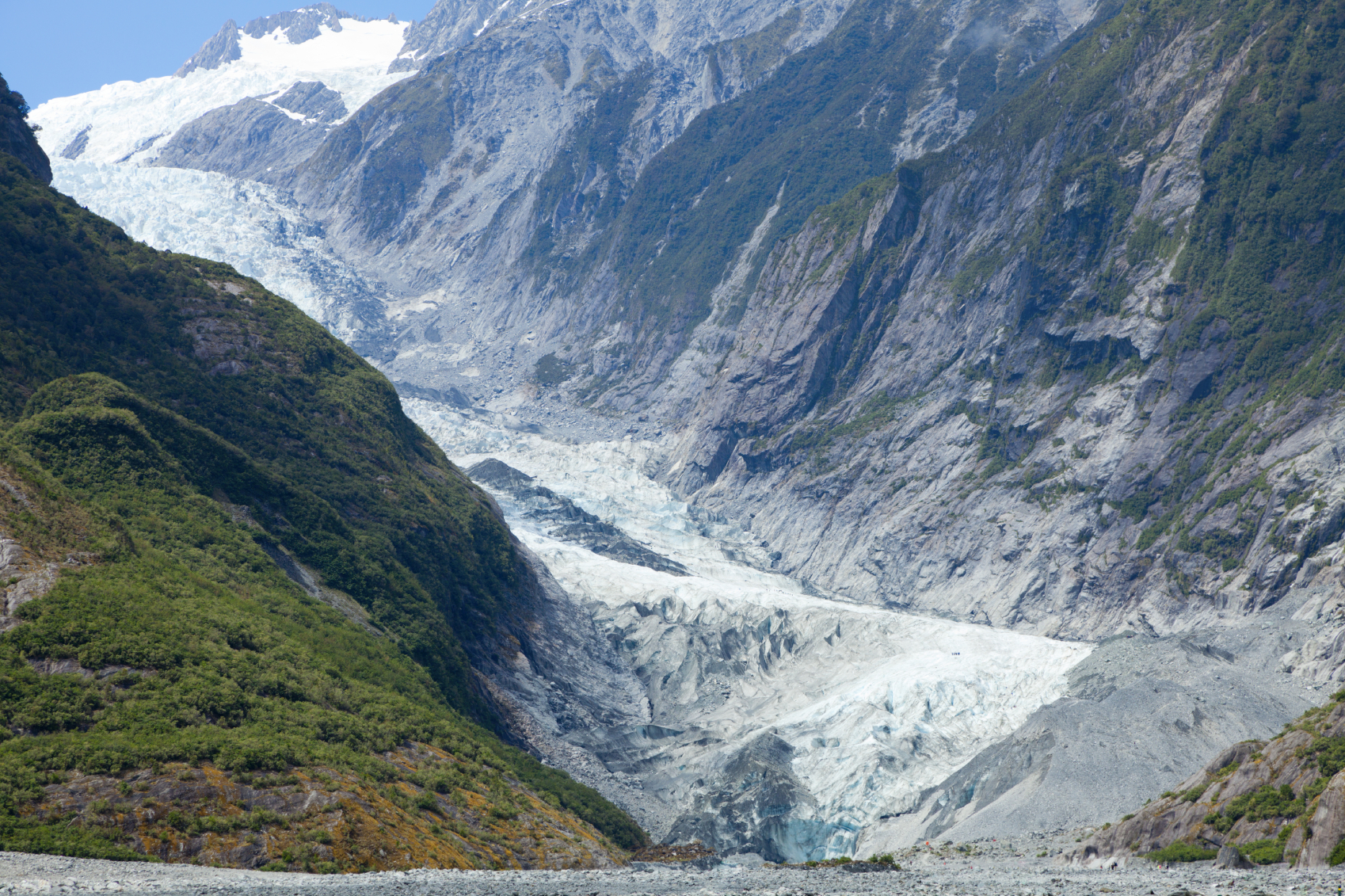 Scenic view of Franz Josef Glacier in New Zealand