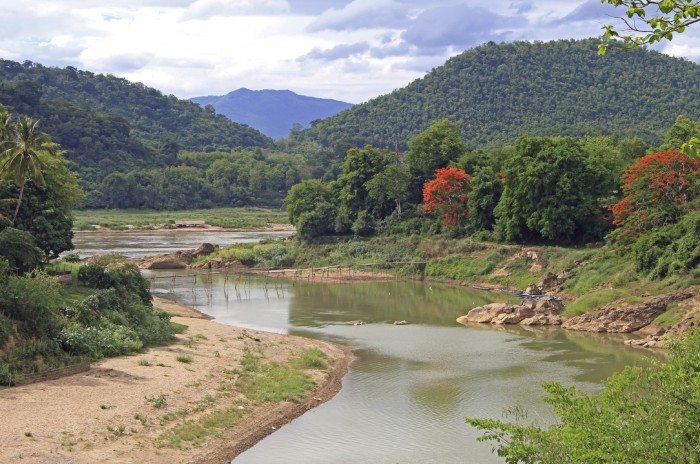 Khan river nearly Luang Prabang, Lao republic