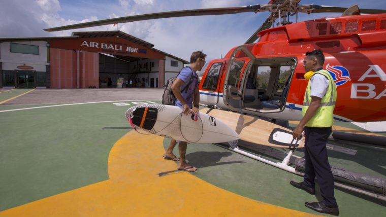 heli surfing tour in Bali Indonesia