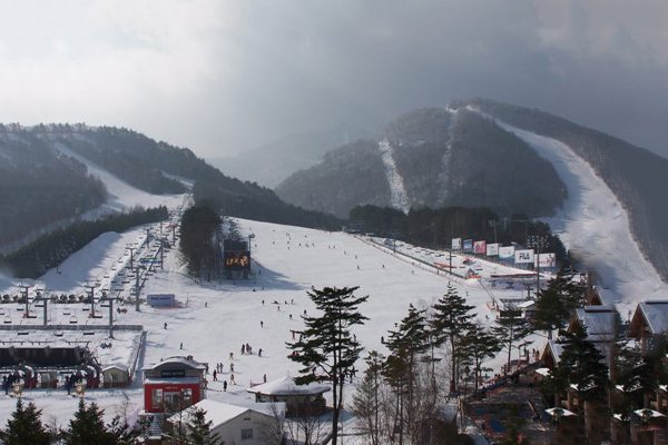 Skiing in Asia at Resort