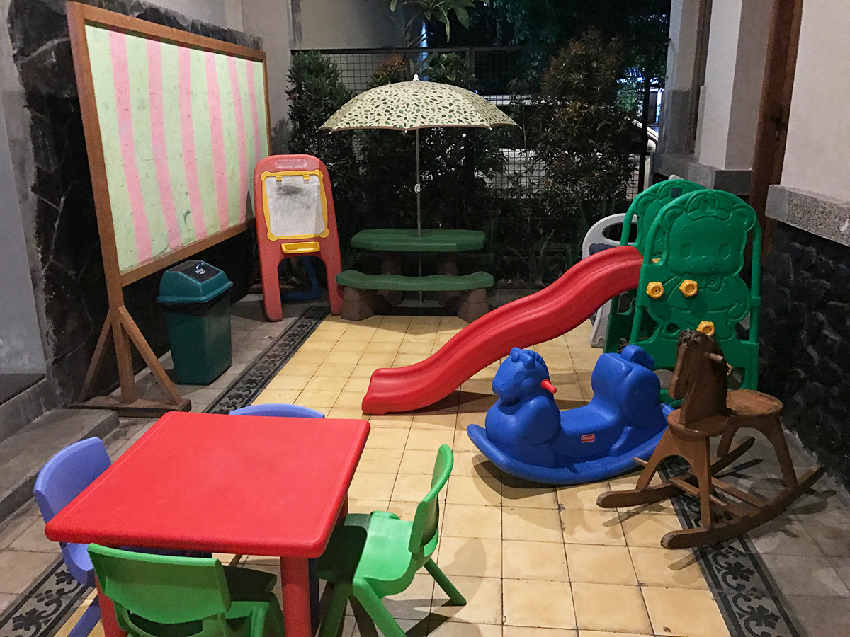 Playground at Hummingbird Cafe - Things to do in Bandung with kids